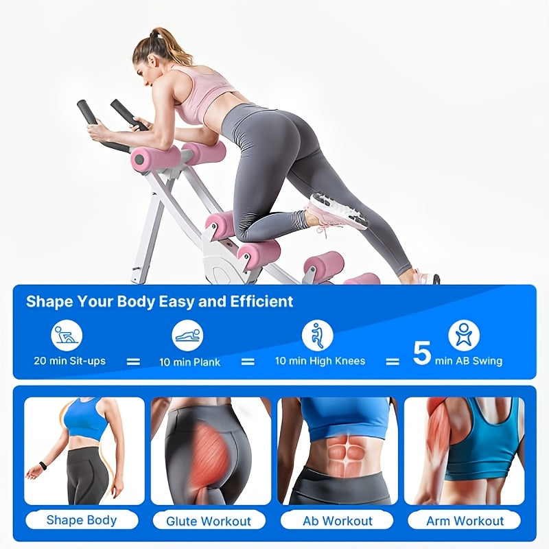 Adjustable Dual Track Ab Trainer with LCD Display